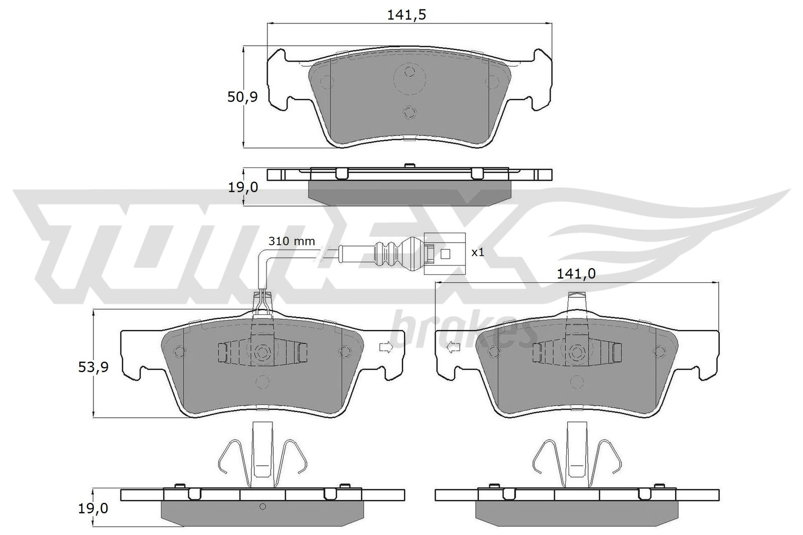 TOMEX Brakes TX 16-14 Sada...